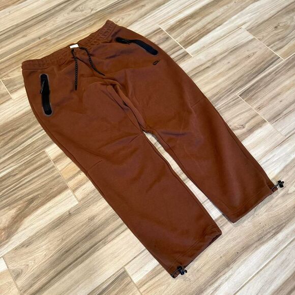 Brown Nike Tech Fleece Brown Uncuffed baggy sweatpants - Picture 2 of 4